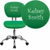 Personalized Mid-Back Bright Green Mesh Swivel Task Chair With Chrome Base - By Flash Furniture - Madison Seating