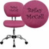 Personalized Mid-Back Pink Mesh Swivel Task Chair With Chrome Base - By Flash Furniture - Madison Seating -furniture Shop Personalized Mid Back Pink Mesh Swivel Task Chair with Chrome Base by Flash Furniture