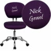 Personalized Mid-Back Purple Mesh Swivel Task Chair With Chrome Base - By Flash Furniture - Madison Seating -furniture Shop Personalized Mid Back Purple Mesh Swivel Task Chair with Chrome Base by Flash Furniture