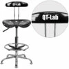 Personalized Vibrant Black And Chrome Drafting Stool With Tractor Seat - By Flash Furniture - Madison Seating -furniture Shop Personalized Vibrant Black and Chrome Drafting Stool with Tractor Seat by Flash Furniture 1