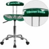 Personalized Vibrant Green And Chrome Swivel Task Chair With Tractor Seat - By Flash Furniture - Madison Seating -furniture Shop Personalized Vibrant Green and Chrome Swivel Task Chair with Tractor Seat by Flash Furniture 1
