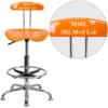 Personalized Vibrant Orange And Chrome Drafting Stool With Tractor Seat - By Flash Furniture - Madison Seating 2 Personalized Vibrant Orange And Chrome Drafting Stool With Tractor Seat - By Flash Furniture - Madison Seating -furniture Shop Personalized Vibrant Orange and Chrome Drafting Stool with Tractor Seat by Flash Furniture