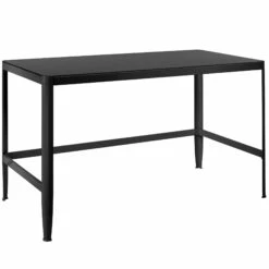 Pia Contemporary Desk In Black By LumiSource - Madison Seating