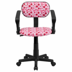 Pink Dot Printed Swivel Task Chair With Arms - By Flash Furniture - Madison Seating -furniture Shop Pink Dot Printed Swivel Task Chair with Arms by Flash Furniture 3