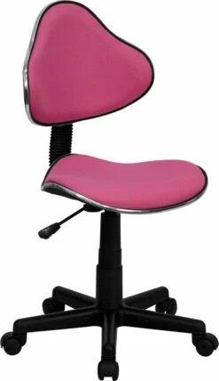 Pink Fabric Ergonomic Swivel Task Chair - By Flash Furniture - Madison Seating