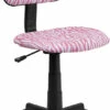 Pink And White Zebra Print Swivel Task Chair - By Flash Furniture - Madison Seating -furniture Shop Pink and White Zebra Print Swivel Task Chair by Flash Furniture
