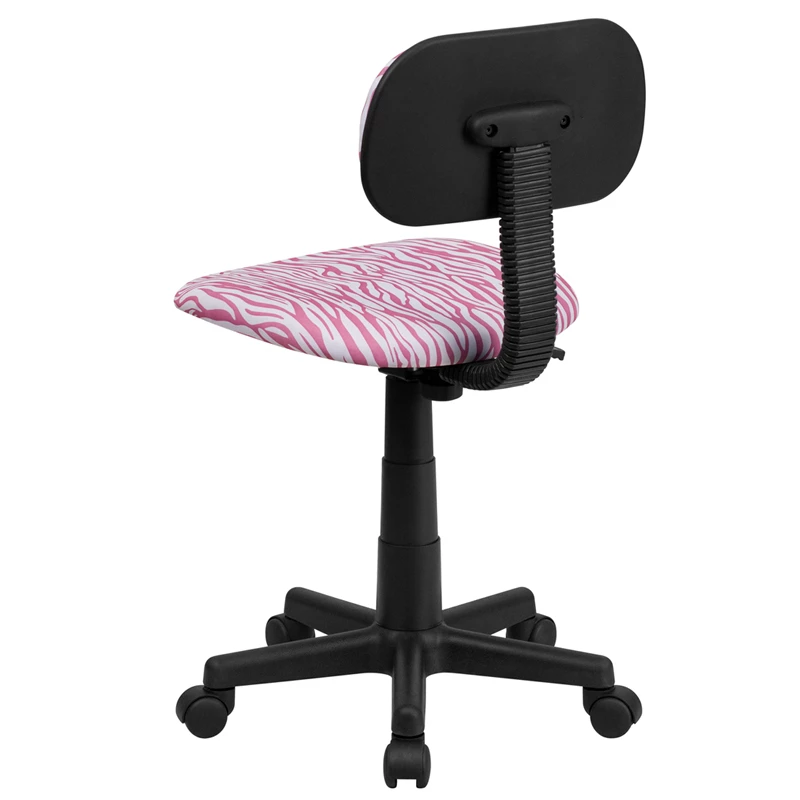 Pink And White Zebra Print Swivel Task Chair - By Flash Furniture - Madison Seating 5 Pink And White Zebra Print Swivel Task Chair - By Flash Furniture - Madison Seating - Image 3