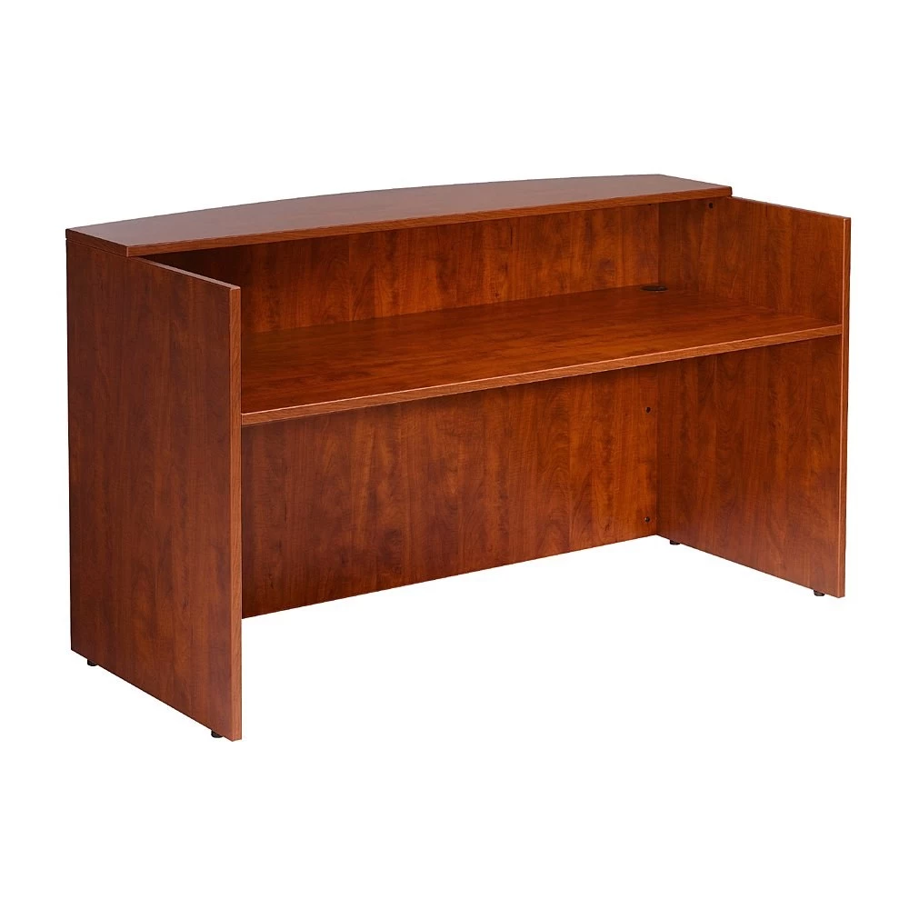 Reception Desk With Cherry Finish By Boss Office Products - Madison Seating 3 Reception Desk With Cherry Finish By Boss Office Products - Madison Seating