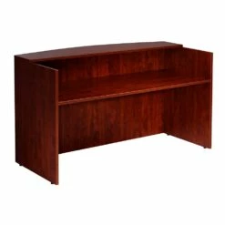 Reception Desk With Mahogany Finish By Boss Office Products - Madison Seating