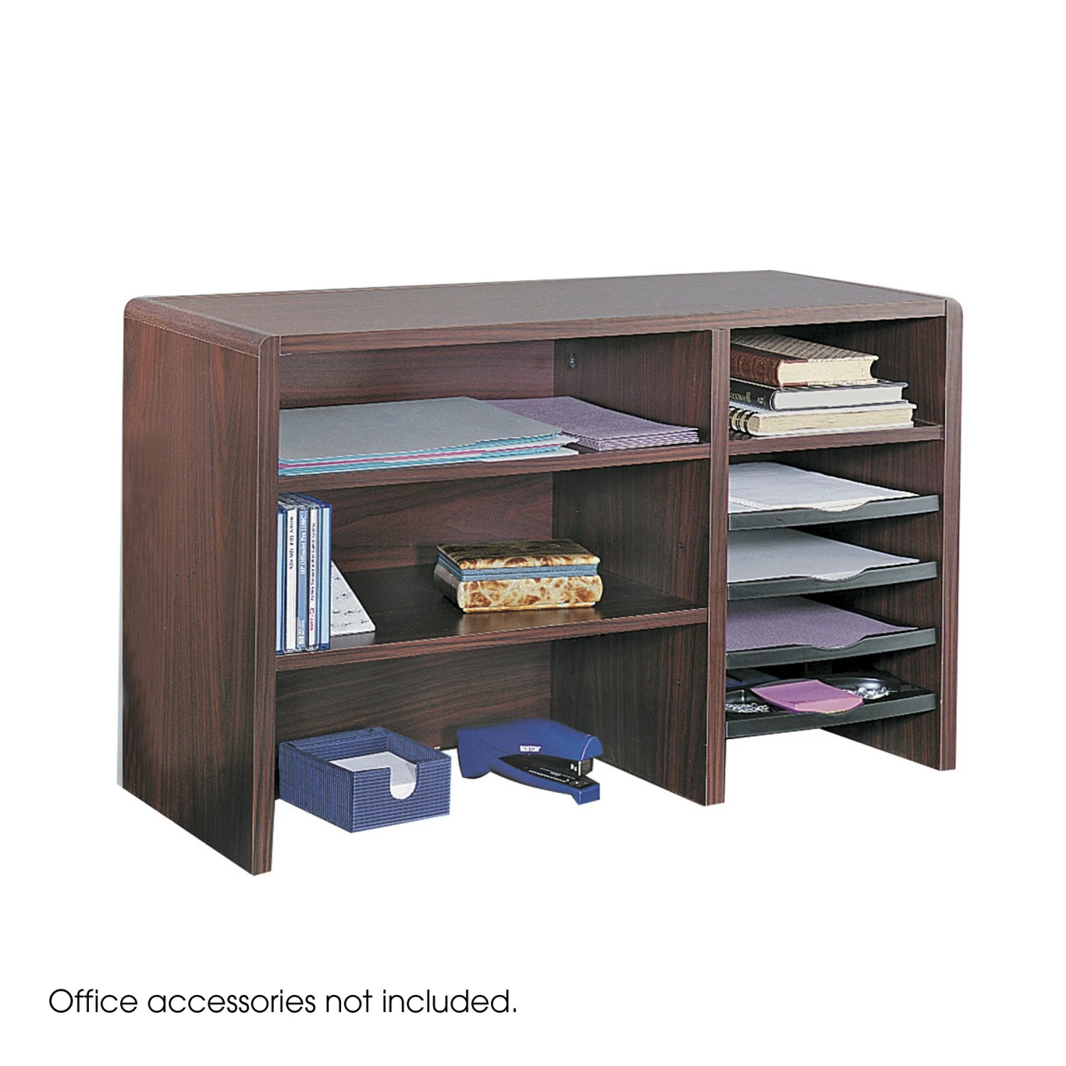 Safco 29"W Compact Desk Top Organizer - Madison Seating 3 Safco 29"W Compact Desk Top Organizer - Madison Seating