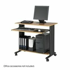 Safco MÜV 35" Fixed Height Workstation In Medium Oak - Madison Seating
