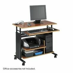 Safco MÜV Mini Tower Adjustable Height Workstation In Cherry - Madison Seating