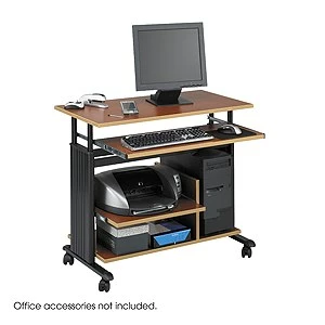 Safco MÜV Mini Tower Adjustable Height Workstation In Cherry - Madison Seating 3 Safco MÜV Mini Tower Adjustable Height Workstation In Cherry - Madison Seating