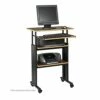Safco MÜV Stand-Up Adjustable Height Workstation Cherry - Madison Seating