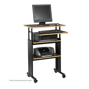 Safco MÜV Stand-Up Adjustable Height Workstation Cherry - Madison Seating 3 Safco MÜV Stand-Up Adjustable Height Workstation Cherry - Madison Seating -furniture Shop Safco MUV Stand Up Adjustable Height Workstation Cherry