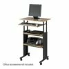 Safco MÜV Stand-Up Adjustable Height Workstation In Medium Oak - Madison Seating -furniture Shop Safco MUV Stand Up Adjustable Height Workstation in Medium Oak