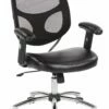 Screen Back Task Chair With Faux Leather Seat By Work Smart - Office Star - Madison Seating -furniture Shop Screen Back Task Chair with Faux Leather Seat by Work Smart Office Star scaled 1