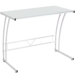 Sigma Office Desk In White By LumiSource - Madison Seating