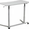Sit-Down, Stand-Up Light Gray Computer Desk With 37.375''W Top (Adjustable Range 29'' - 40.75'') - By Flash Furniture - Madison Seating -furniture Shop Sit Down Stand Up Light Gray Computer Desk with 37.375W Top Adjustable Range 29 40.75 by Flash Furniture