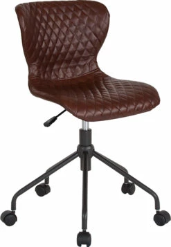 Somerset Home And Office Upholstered Task Chair In Brown Vinyl By Flash Furniture - Madison Seating