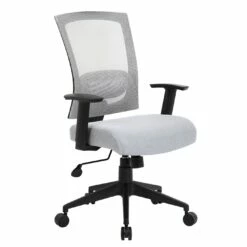 Task Chair With Gray Mesh Upholstery By Boss Office Products - Madison Seating