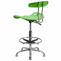 Vibrant Apple Green And Chrome Drafting Stool With Tractor Seat - By Flash Furniture - Madison Seating -furniture Shop Vibrant Apple Green and Chrome Drafting Stool with Tractor Seat by Flash Furniture 2