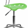 Vibrant Apple Green And Chrome Swivel Task Chair With Tractor Seat - By Flash Furniture - Madison Seating