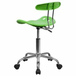 Vibrant Apple Green And Chrome Swivel Task Chair With Tractor Seat - By Flash Furniture - Madison Seating -furniture Shop Vibrant Apple Green and Chrome Swivel Task Chair with Tractor Seat by Flash Furniture 2