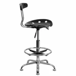 Vibrant Black And Chrome Drafting Stool With Tractor Seat - By Flash Furniture - Madison Seating 13 Vibrant Black And Chrome Drafting Stool With Tractor Seat - By Flash Furniture - Madison Seating -furniture Shop Vibrant Black and Chrome Drafting Stool with Tractor Seat by Flash Furniture 5