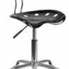 Vibrant Black And Chrome Swivel Task Chair With Tractor Seat - By Flash Furniture - Madison Seating -furniture Shop Vibrant Black and Chrome Swivel Task Chair with Tractor Seat by Flash Furniture