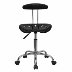 Vibrant Black And Chrome Swivel Task Chair With Tractor Seat - By Flash Furniture - Madison Seating -furniture Shop Vibrant Black and Chrome Swivel Task Chair with Tractor Seat by Flash Furniture 3