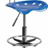 Vibrant Bright Blue And Chrome Drafting Stool With Tractor Seat - By Flash Furniture - Madison Seating 2 Vibrant Bright Blue And Chrome Drafting Stool With Tractor Seat - By Flash Furniture - Madison Seating -furniture Shop Vibrant Bright Blue and Chrome Drafting Stool with Tractor Seat by Flash Furniture
