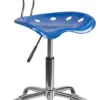 Vibrant Bright Blue And Chrome Swivel Task Chair With Tractor Seat - By Flash Furniture - Madison Seating -furniture Shop Vibrant Bright Blue and Chrome Swivel Task Chair with Tractor Seat by Flash Furniture