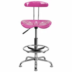 Vibrant Candy Heart And Chrome Drafting Stool With Tractor Seat - By Flash Furniture - Madison Seating 12 Vibrant Candy Heart And Chrome Drafting Stool With Tractor Seat - By Flash Furniture - Madison Seating -furniture Shop Vibrant Candy Heart and Chrome Drafting Stool with Tractor Seat by Flash Furniture 3
