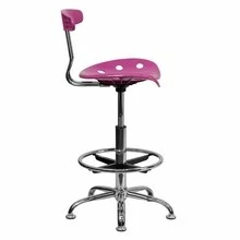 Vibrant Candy Heart And Chrome Drafting Stool With Tractor Seat - By Flash Furniture - Madison Seating 7 Vibrant Candy Heart And Chrome Drafting Stool With Tractor Seat - By Flash Furniture - Madison Seating - Image 5