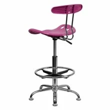 Vibrant Candy Heart And Chrome Drafting Stool With Tractor Seat - By Flash Furniture - Madison Seating 8 Vibrant Candy Heart And Chrome Drafting Stool With Tractor Seat - By Flash Furniture - Madison Seating - Image 6