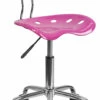Vibrant Candy Heart And Chrome Swivel Task Chair With Tractor Seat - By Flash Furniture - Madison Seating
