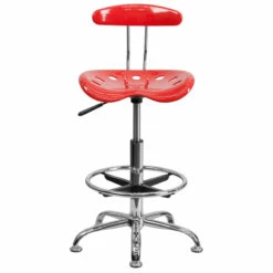 Vibrant Cherry Tomato And Chrome Drafting Stool With Tractor Seat - By Flash Furniture - Madison Seating 12 Vibrant Cherry Tomato And Chrome Drafting Stool With Tractor Seat - By Flash Furniture - Madison Seating -furniture Shop Vibrant Cherry Tomato and Chrome Drafting Stool with Tractor Seat by Flash Furniture 3