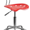 Vibrant Cherry Tomato And Chrome Swivel Task Chair With Tractor Seat - By Flash Furniture - Madison Seating -furniture Shop Vibrant Cherry Tomato and Chrome Swivel Task Chair with Tractor Seat by Flash Furniture