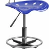 Vibrant Nautical Blue And Chrome Drafting Stool With Tractor Seat - By Flash Furniture - Madison Seating 1 Vibrant Nautical Blue And Chrome Drafting Stool With Tractor Seat - By Flash Furniture - Madison Seating -furniture Shop Vibrant Nautical Blue and Chrome Drafting Stool with Tractor Seat by Flash Furniture