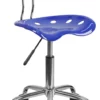 Vibrant Nautical Blue And Chrome Swivel Task Chair With Tractor Seat - By Flash Furniture - Madison Seating -furniture Shop Vibrant Nautical Blue and Chrome Swivel Task Chair with Tractor Seat by Flash Furniture