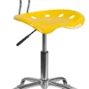 Vibrant Orange-Yellow And Chrome Swivel Task Chair With Tractor Seat - By Flash Furniture - Madison Seating -furniture Shop Vibrant Orange Yellow and Chrome Swivel Task Chair with Tractor Seat by Flash Furniture