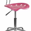 Vibrant Pink And Chrome Swivel Task Chair With Tractor Seat - By Flash Furniture - Madison Seating -furniture Shop Vibrant Pink and Chrome Swivel Task Chair with Tractor Seat by Flash Furniture