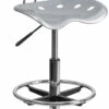 Vibrant Silver And Chrome Drafting Stool With Tractor Seat - By Flash Furniture - Madison Seating -furniture Shop Vibrant Silver and Chrome Drafting Stool with Tractor Seat by Flash Furniture