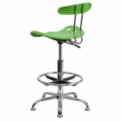 Vibrant Spicy Lime And Chrome Drafting Stool With Tractor Seat - By Flash Furniture - Madison Seating -furniture Shop Vibrant Spicy Lime and Chrome Drafting Stool with Tractor Seat by Flash Furniture 2