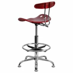 Vibrant Wine Red And Chrome Drafting Stool With Tractor Seat - By Flash Furniture - Madison Seating 12 Vibrant Wine Red And Chrome Drafting Stool With Tractor Seat - By Flash Furniture - Madison Seating -furniture Shop Vibrant Wine Red and Chrome Drafting Stool with Tractor Seat by Flash Furniture 4