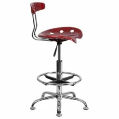 Vibrant Wine Red And Chrome Drafting Stool With Tractor Seat - By Flash Furniture - Madison Seating 13 Vibrant Wine Red And Chrome Drafting Stool With Tractor Seat - By Flash Furniture - Madison Seating -furniture Shop Vibrant Wine Red and Chrome Drafting Stool with Tractor Seat by Flash Furniture 5