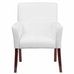 White Leather Executive Side Reception Chair With Mahogany Legs - By Flash Furniture - Madison Seating 9 White Leather Executive Side Reception Chair With Mahogany Legs - By Flash Furniture - Madison Seating -furniture Shop White Leather Executive Side Reception Chair with Mahogany Legs by Flash Furniture 3
