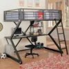 Workstation Loft Bed With Built-in Desk By Coaster Fine Furniture - Madison Seating -furniture Shop Workstation Loft Bed with Built in Desk by Coaster Fine Furniture