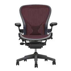 Aeron Chair By Herman Miller - Highly Adjustable Posture Fit - Garnet - Madison Seating